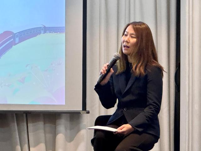 곽생여 교통부 관광서 서울사무소장이 25일 서울 여의도 켄싱턴호텔에서 열린 2025년 신규 TVC 시사회에서 한국 관광객 대상 신규 관광 홍보 계획에 대해 발표하고 있다 사진강상헌 기자