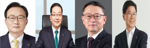 왼쪽부터 이환주 KB국민은행장 이호성 하나은행장 정진완 우리은행장 강태영 NH농협은행장 사진각사