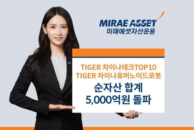 미래에셋자산운용의 TIGER 차이나 상장지수펀드ETF 2종의 순자산 합계가 5000억원을 돌파했다 사진미래에셋자산운용 
