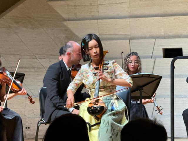 Rina Choi performs on the sohaegeum during Beautiful Country by Han Tae-soo at the Concert for Peace 2025 in Seoul on September 30 AJP Yoo Na-hyun