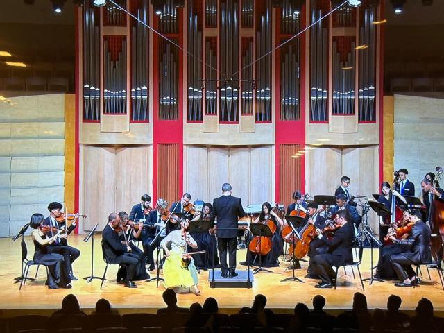 Musicians from the Child Citizen Orchestra and international guest performers take the stage at the Concert for Peace 2025 in Seoul on September 30 AJP Yoo Na-hyun