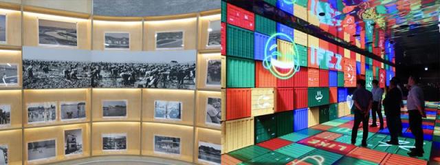 Photos of Songdos historical development are displayed at the Incheon Free Economic Zone Global Center left Visitors view a digital media art wall at the Incheon Free Economic Zone Global Center right Sep 24 Photographed by AJP Han Jun-gu edited by Song Ji-yoon