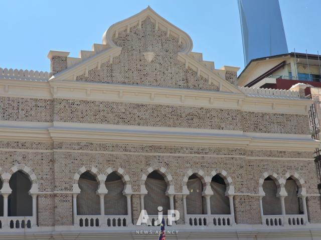 A portion of the Bangunan Sultan Abdul Samad Building yet to go through renovation near the Merdeka Square in Kuala Lumpur Oct 2 2025 AJP Kim Dong-young