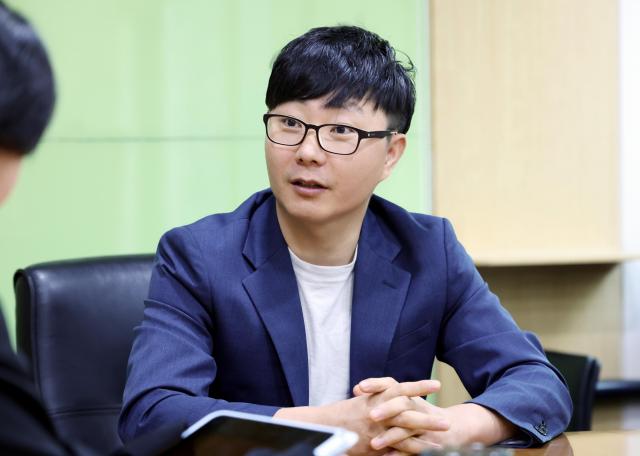 Seongmin Lee director of the Human Rights Foundations Korea Desk speaks during an interview in central Seoul on Sept 26 2025 AJP Cho Bo-hee