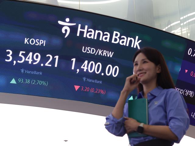 코스피가 지난 2일 사상 처음 3500선을 돌파하며 종가 기준 역대 최고치인 354921로 마감했다 사진연합뉴스