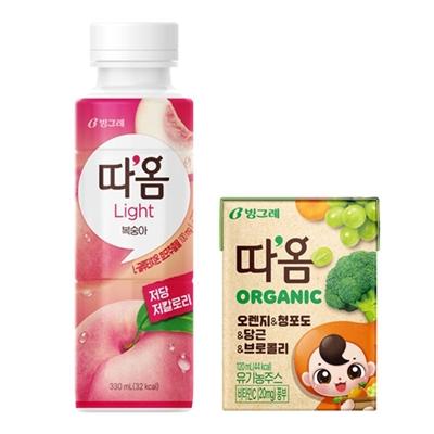 빙그레 음료 따옴 제품 2종 사진빙그레