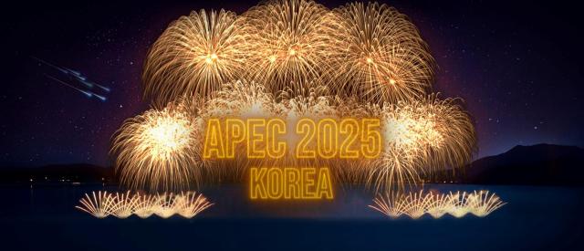 APEC 정상회의 갈라만찬 불꽃드론쇼 시연 이미지사진한화그룹