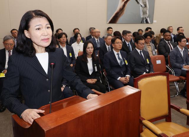 과방위 국감서 발언하는 이진숙 전 방송통신위원장 사진연합뉴스