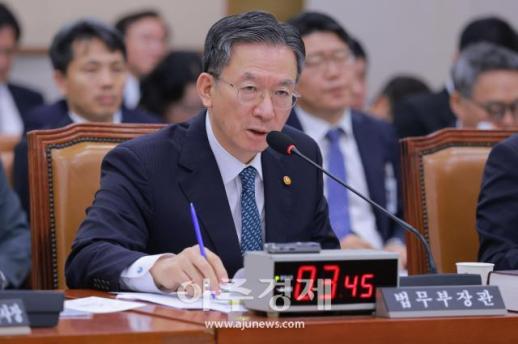 [포토] 질의 답변하는 ​​​​​​​정성호 법무부 장관