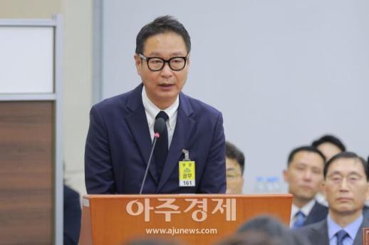 [포토] 의원 질의에 답하는 ​​​​​​​김태영 21그램 대표