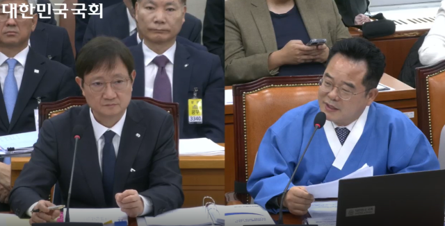 이찬진 금융감독원장에게 민병덕 더불어민주당 의원이 질의하고 있다 사진국회