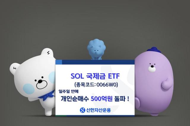 신한자산운용은 국제 금 가격을 그대로 반영하는 상장지수펀드ETF에 대한 투자 수요가 급증하며 SOL 국제금 ETF에 개인투자자의 자금이 급격히 유입되고 있다고 21일 밝혔다 사진신한자산운용 