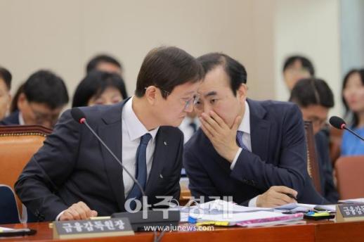 [포토] 대화 나누는 이찬진 금감원장 ·이세훈 수석부원장