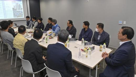 대구 조재구 남구청장, 준공 예정인 대명2동 명덕지구 재개발사업 방문