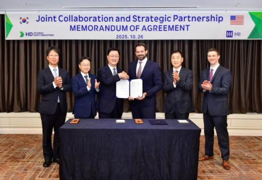 MASGA 앞장서는 정기선...HD현대-헌팅턴, 美군수지원함 건조 착수