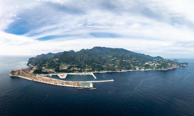 건설중인 울릉공항 전경사진울릉군