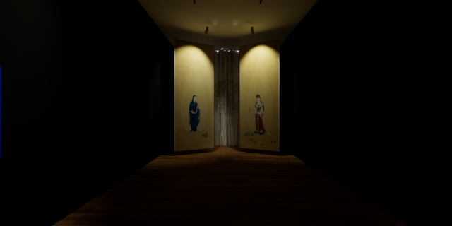 송천스님 성모마리아 견본채색 380X150cm 2025 우 송천스님 관세음보살 견본채색 380X150cm 2025 사진솔거미술관