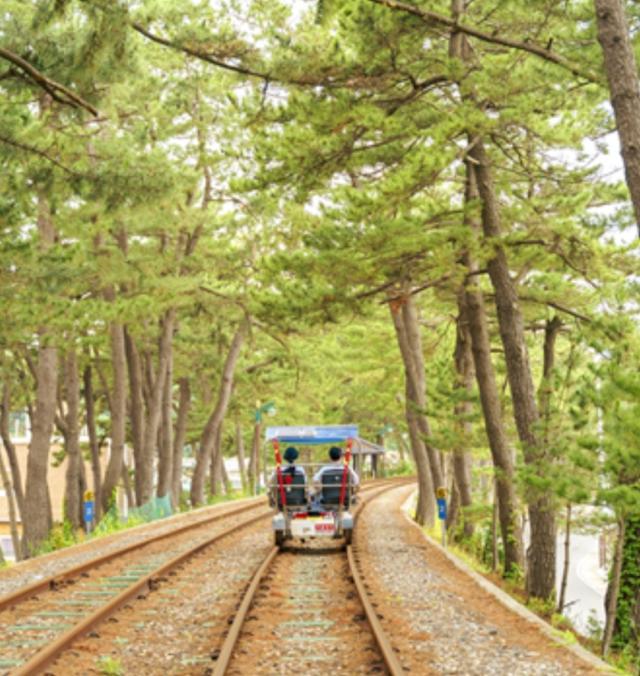 해양레일바이크 사진이동원 기자