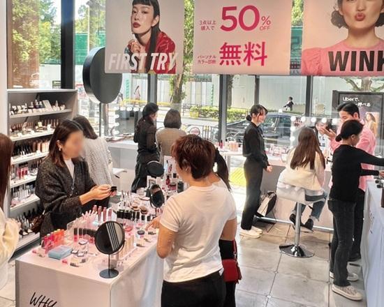 와이레스YLESS 도쿄 하라주쿠 팝업스토 전경 사진와이레스