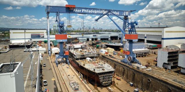 A view of Hanwha Philadelphia Shipyard in Pennsylvania, where the company announced a major investment earlier this year. Courtesy of Hanwha Philadelphia Shipyard