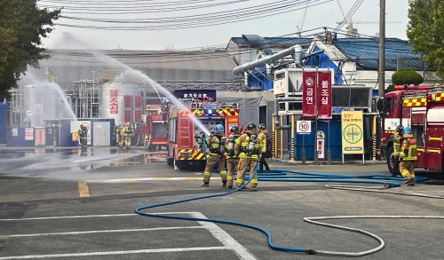 의왕소방, 위험물시설 화재 현지적응훈련 펼쳐
