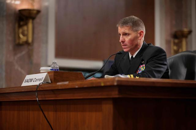 리처드 코렐 미국 전략사령부USSC 사령관 지명자가 30일현지시간 미 상원 군사위 인사청문회에서 답변하고 있다 사진-AFP연합뉴스