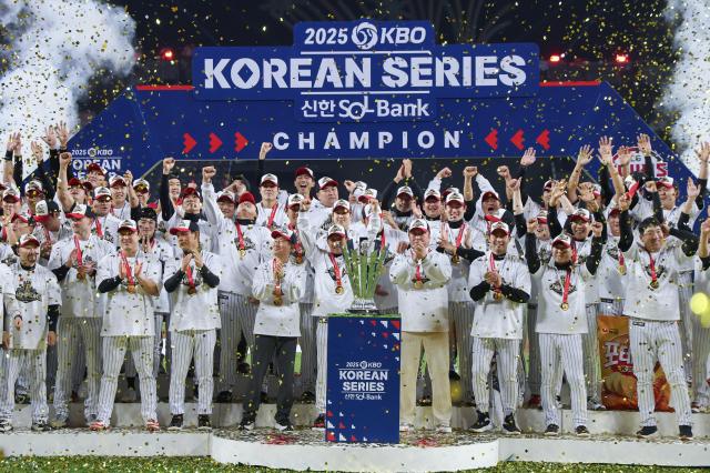 [포토] 한국시리즈 우승 차지한 LG 트윈스