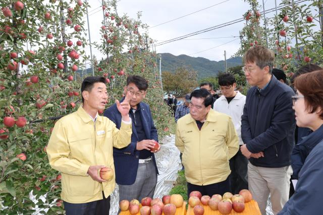 포항시의회는 31일 청하면·기북면 농가를 방문해 농작물 피해 현장을 점검했다 사진포항시의회