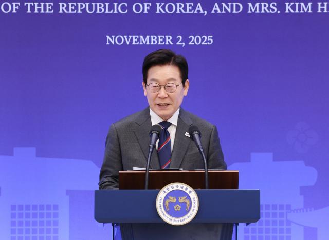 이재명 대통령이 2일 용산 대통령실에서 열린 한-싱가포르 공식오찬에서 발언하고 있다 사진연합뉴스