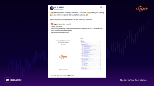 SIGN tiết lộ tầm nhìn về chủ quyền kỹ thuật số thông qua cơ sở hạ tầng blockchain quốc gia