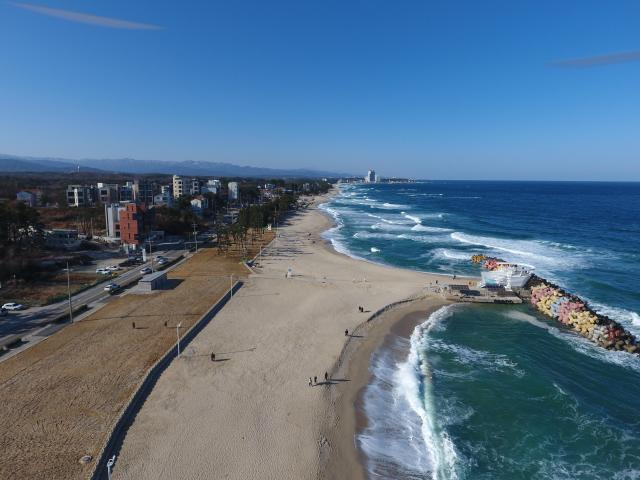 강릉시 사근진해변이 해변형 녹지 공간으로 탈바꿈하며 새로운 관광명소 등극에 도전한다 예정조성지 사진강릉시
