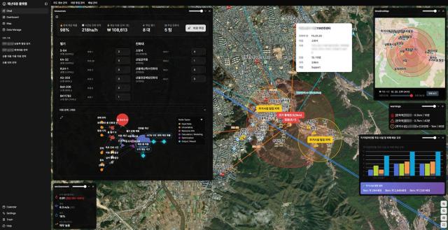 에스투더블유 ‘재난 대응 의사결정 지원 시스템’ 화면 캡처