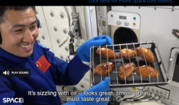  우주강국 외친 中... 세계 최초 우주서 닭날개 구이 조리