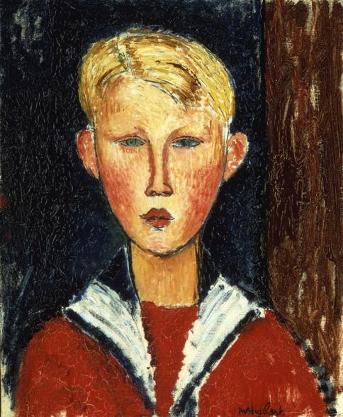 아메데오 모딜리아니 푸른 눈의 소년 캔버스에 유채 1916년 4636 cm x 3826 cm 샌디에이고 미술관