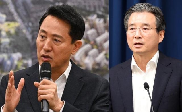 오세훈 서울시장좌 김용범 정책실장우  출처  연합뉴스