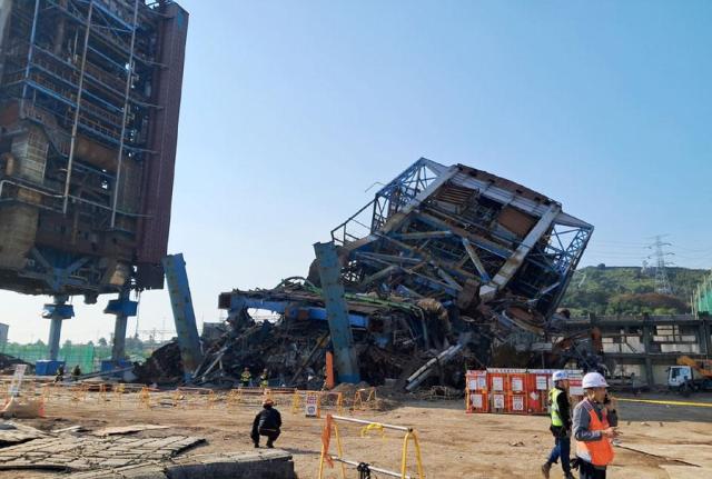 Two rescued, at least seven missing after structure collapse at power plant in Ulsan