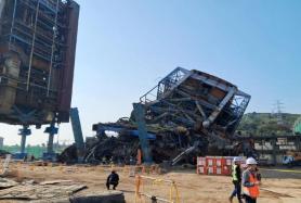 Two rescued, at least seven missing after structure collapse at power plant in Ulsan