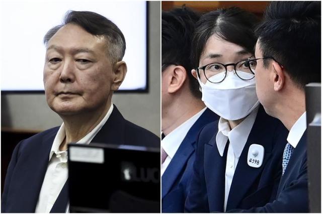 법정 출석한 윤석열·김건희 사진연합뉴스