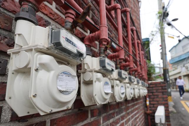 서울 시내 가스계량기 모습 사진연합뉴스
