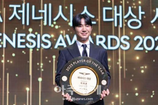 [포토] 옥태훈, 한국프로골프 제네시스 대상 등 5관왕 주인공
