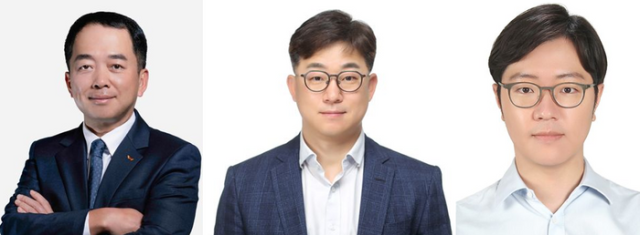 왼쪽부터 한명진 SKT 신임 통신CIC장 정석근 SK텔레콤 AI CIC장 유경상 SK텔레콤 AI CIC사진SKT