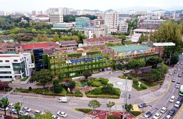 하늘에서 본 광주 북구청 사진광주 북구