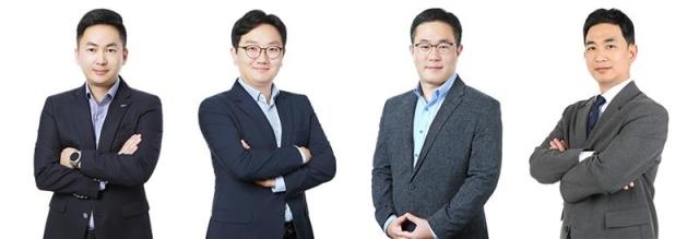 왼쪽부터 BGF리테일 영업·개발부문장 임민재 상무 인사총무실장 장영식 상무 4권역장 윤현수 상무 BGF 글로벌담당 우진용 상무 사진BGF그룹