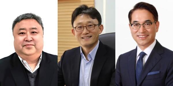 (왼쪽부터) 이현석 KT 커스터머부문장, 박윤영 전 KT 기업부문장, 홍원표 전 SK쉴더스 사장.[사진=연합뉴스]
