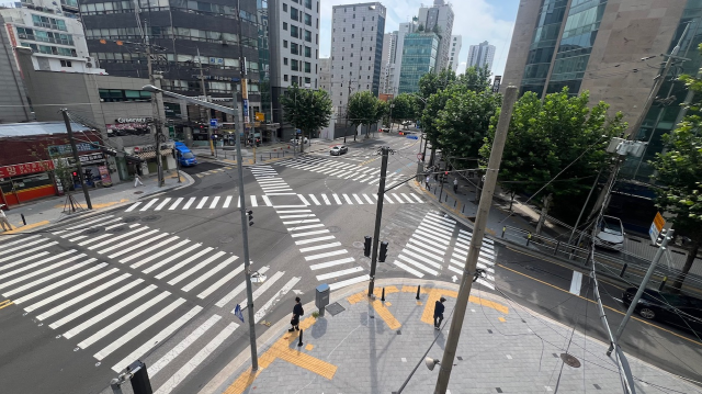 당산동아아파트 교차로 대각선 횡단보도 사진서울시