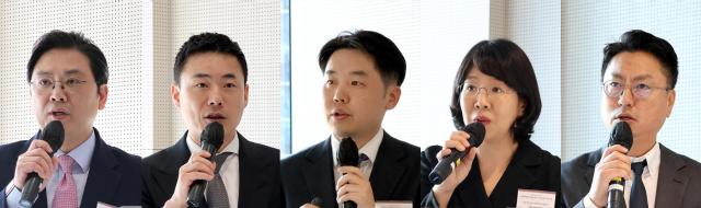 좌측부터 이행규 대표변호사 고세훈 서동천 김이태 김용길 변호사 사진법무법인 지평