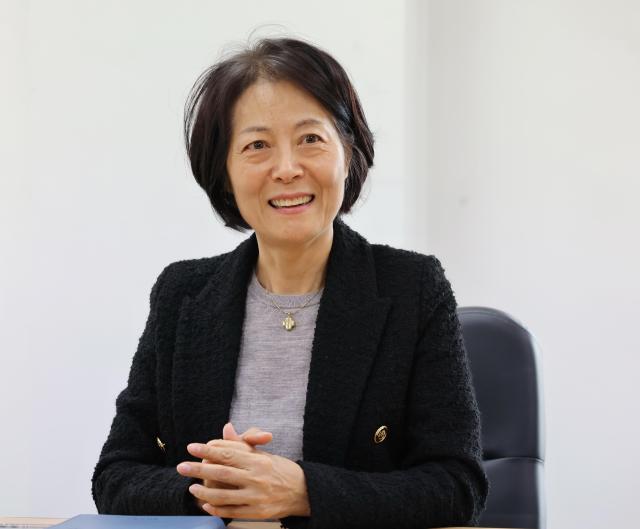 Sookmyung Women’s University College of Pharmacy Dean Jeon Ra-ok answers questions during an interview on Nov 13 2025 AJP Cho Bo-hee