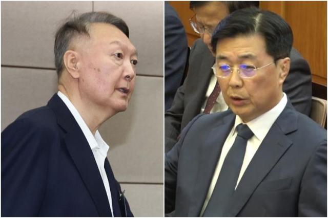 윤석열 전 대통령왼쪽과 홍장원 전 국가정보원 1차장 사진연합뉴스