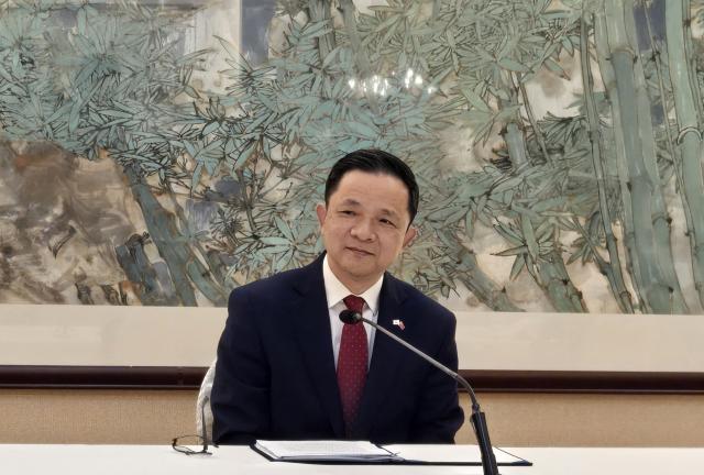 다이빙 주한중국대사가 지난 13일 서울 중구 주한중국대사관에서 열린 기자간담회에서 발언하고 있다 사진연합뉴스