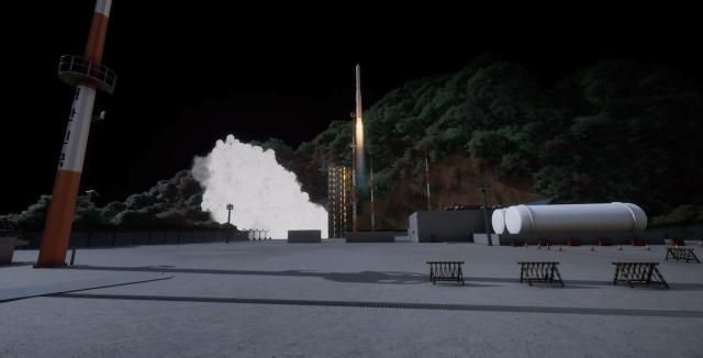 누리호 4차 발사 상황을 가정한 CG 모습 사진한국항공우주연구원